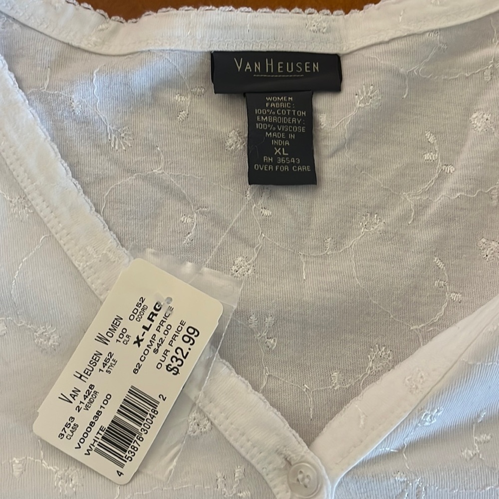 Van Heusen seven button down cardigan/jersey shirt